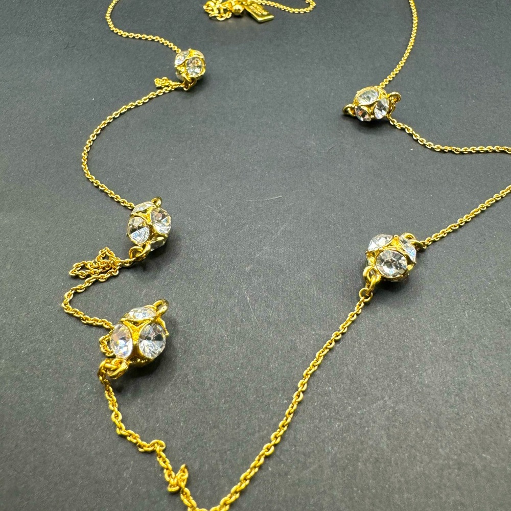 Kate Spade Crystal Sphere Gold Tone Necklace